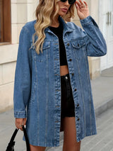 Tacie - Jeansjacke Mit Vordertaschen – Blau