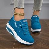 Sable - Plateau-Sneaker mit Schnürung in bequemer Passform – Blau