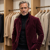 Carter – Elegante Herrenjacke mit Vintage-Charakter – Bordeauxrot