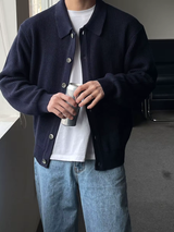ZAYDEN – Der streetwear-cardigan mit moderner passform – Blau
