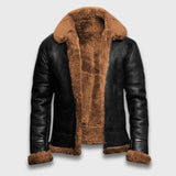 Benjamin | Stylischer Wintermantel aus Leder – Braun