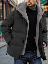 Sep – herren-kapuzenjacke – warme fleecejacke für winter- und outdoor-aktivitäten – Schwarz