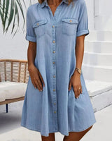 Sandra | Luftiges Sommerkleid – Blau