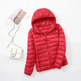 Wasserdichte und ultraleichte winterjacke für damen – Rot