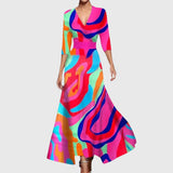 Leila | Elegantes Chic Kleid – Mehrfarbig