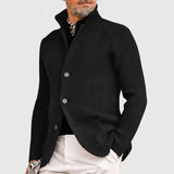 Gregor – klassische strickjacke – Schwarz