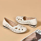 Noemi - Komfortable Cut-out-Ballerinas – Weiß
