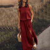Jonna - Elegantes Farbenfrohes Kleid – Rotwein