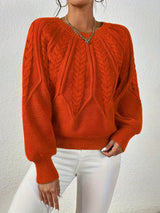 Louisa™ | Handgehäkelter Pullover – Orange