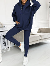 Amélie | Elegantes Sweatshirt-Set – Blau