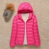 Wasserdichte und ultraleichte winterjacke für damen – Rosa