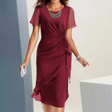 Velia - Stilvolles Freizeitkleid – Rot