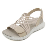 Soline | Sportlich-elegante Sandalen mit hoher Sohle – Beige