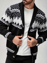 Elroy - Lässiger Pullover Mit Geometrischem Muster – Schwarz
