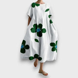 Flavina – Sommerkleid mit floraler Leichtigkeit – Grün