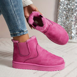 Winterschuhe Damen | Slip-On Stiefel Mit Elastischen Seitenteilen – Rosa