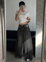 Baggy Jeans Damen | Weit Geschnitten Mit Hoher Taille – Schwarz