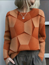 Sanae - Trendy Alltags-Pullover – Orange