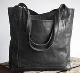 Yasmine – Klassische Ledertasche – Schwarz