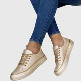 Jolene | Fußgewölbestütze Atmungsaktiv Sneaker – Gold