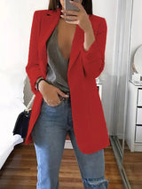 Lässiger lyra-blazer in ubergröße – Rot