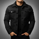Leroy - Stilvolle Jeansjacke für Herren – Schwarz