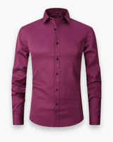 Herren Atmungsaktives Shirt | Lange Ärmel – Bordeauxrot