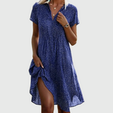 Rynissa - elegantes Midikleid – Blau