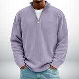 Snovia™ – Hochwertiger Herrenpullover mit Halbreißverschluss – Lila