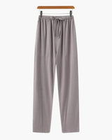 Adrian | Leichte Slim Fit Herren Sommer Leinenhose mit Kordelzug – Grau
