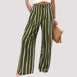Helen - Lässige Hose mit weitem Bein für Damen – Grün