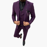 Slim Fit Anzug Set - Herrenanzug 3-teilig für Abendmode – Lila