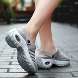 Henrike - Damen Slip-On Sneaker mit Mesh und Riemen – Grau