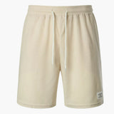 Herren Shorts aus Cord mit elastischem Bund für den Sommer – Beige
