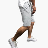 Herren Shorts knielang mit Kordelzug für den Sommer – Hellgrau