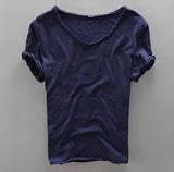 Brett – Bequemes, lässiges Herren-T-Shirt – Dunkelblau