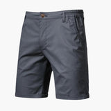Herren Baumwollshorts mit Gummibund und Seitentaschen – Grau