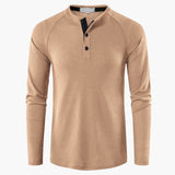 Erik | Klassisches Langarm-T-Shirt – Aprikose