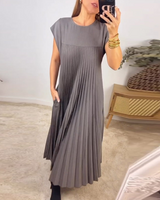 Sylmie - Elegant Lang Kleid – Grau