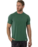 Herren Kurzarm Rundhals Einfach T-Shirt – Grün