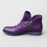 Karin - Damen Bequeme Orthopädische Stiefel mit Fußbett – Violett