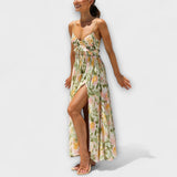 Annalise - Gedrucktes Kleid – Grün