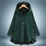 Warmer wintermantel aus teddy – Grün