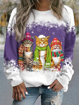 Arleth - Pullover mit Weihnachtsmotiv – Lila