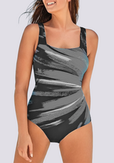 Natalie - Formender Einteiliger Badeanzug – Grau