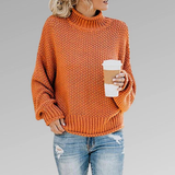 LUNA - KLASSISCHER SKANDINAVISCHER STRICKPULLOVER FÜR FRAUEN – Orange