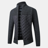 Uffe - strickjacke mit stehkragen – Schwarz