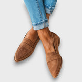 Velira – Elegante Loafer aus Velours – Braun