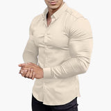 Slim-Fit Hemd für Herren – Beige