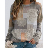 Beatrix - Schickes Farbblock-Sweatshirt – Grau